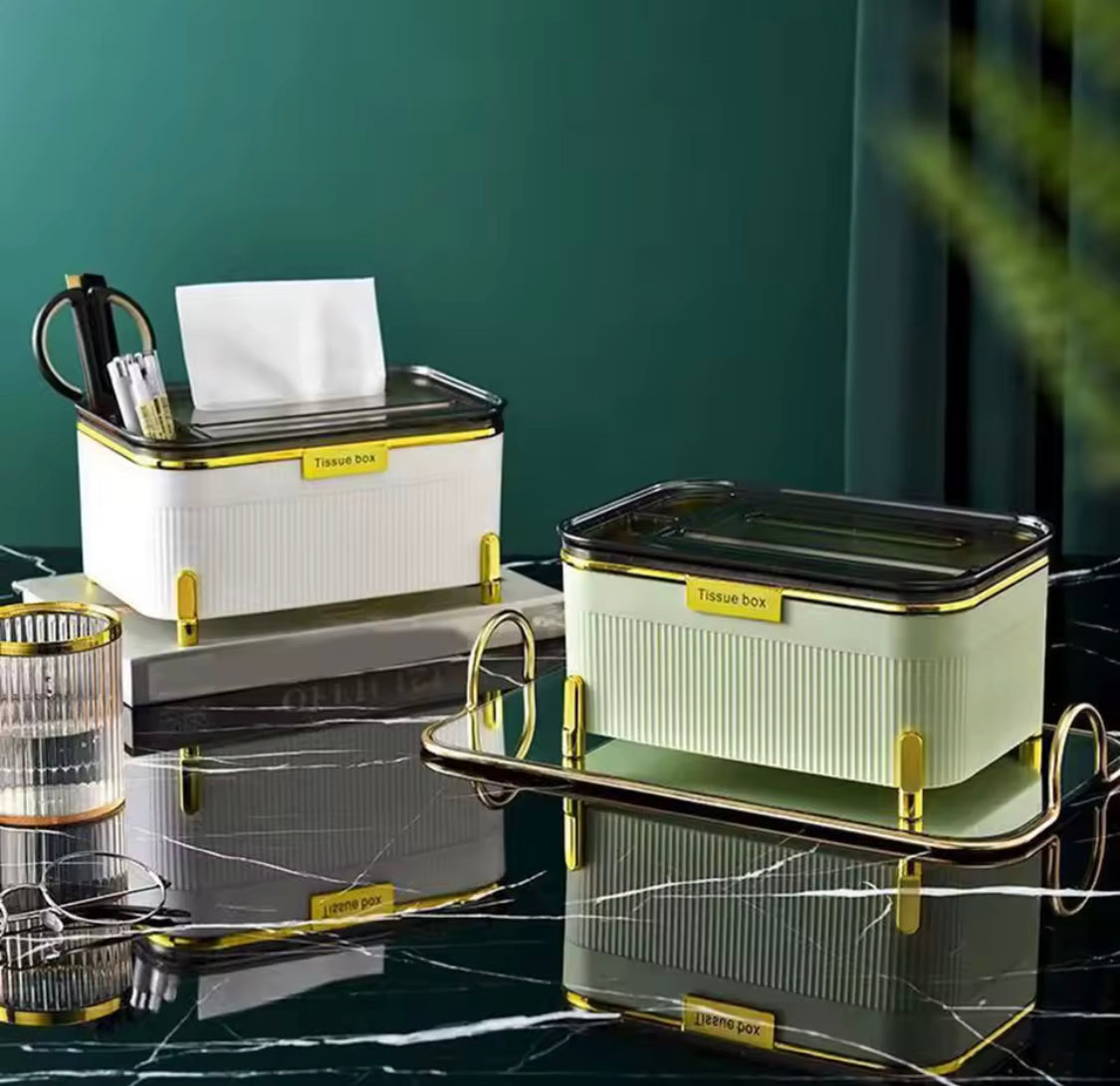 Multifunctional Plastic Vertical Tissue Box, Napkin Paper Container Desktop Organizer, Tissue Storage Box Multifunctional Plastic Vertical Tissue Box, Napkin Paper Container Desktop Organizer, Tissue Storage Box